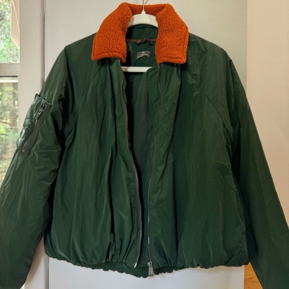 NWT Free People FP Movement Outpost Bomber Jacket Puffer Coat Green - Picture 10 of 10